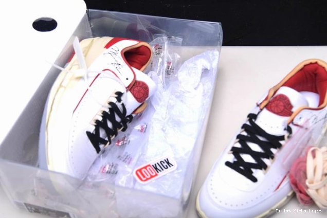 Off-White Low White Red Jordan Retro 2 DJ4375-106 SP 0805